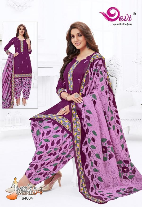 Devi Miss World Vol-64 Cambric Cotton Designer Dress Material